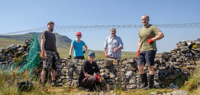 Dry stone walling at Ingleborough (c) Sara Telling our Stories Volunteer