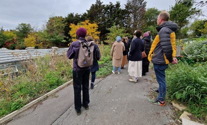 Esmée staff looking at the site at Ubele Wolves Lane