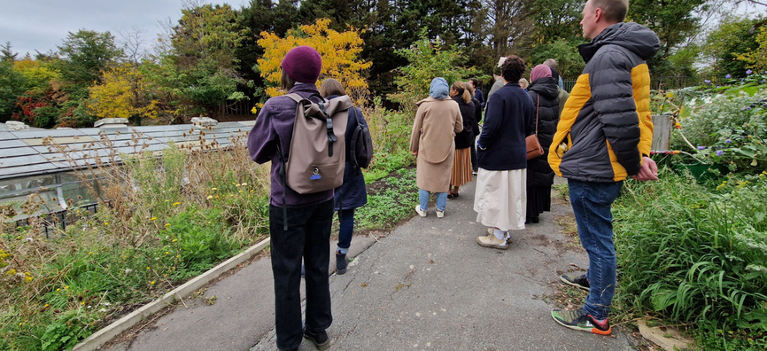 Esmée staff looking at the site at Ubele Wolves Lane