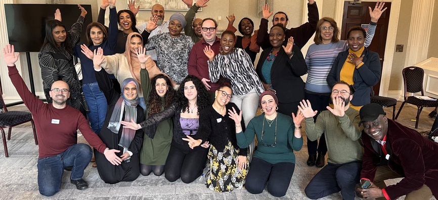 Group of people at a 'reimagining leadership' residential hosted by Common Purpose and Makani Cambridge