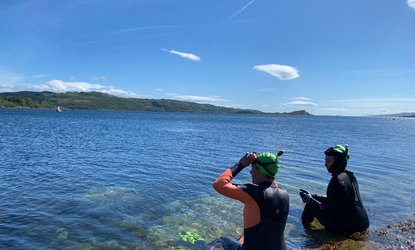 Scottish Wildlife Trust- two people preparing to go snorkellingIMG-20220725-WA0005