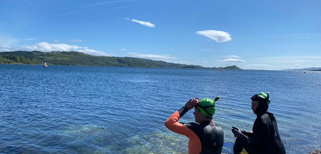 Scottish Wildlife Trust- two people preparing to go snorkellingIMG-20220725-WA0005