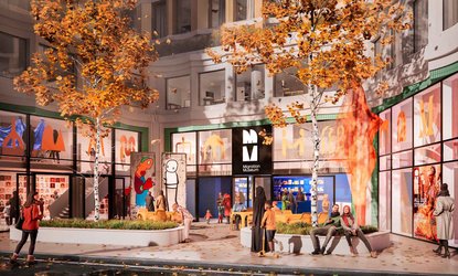 Visualisation of the entrance to the Migration Museum's new permanent home. Credit: Unknown Works