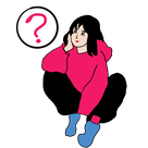 Illustration of a person and a question mark icon