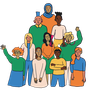 Diverse group of young people